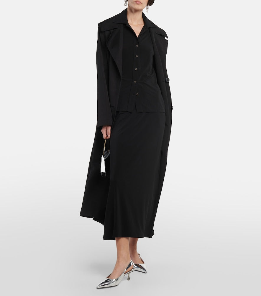 Vince Jersey midi skirt
