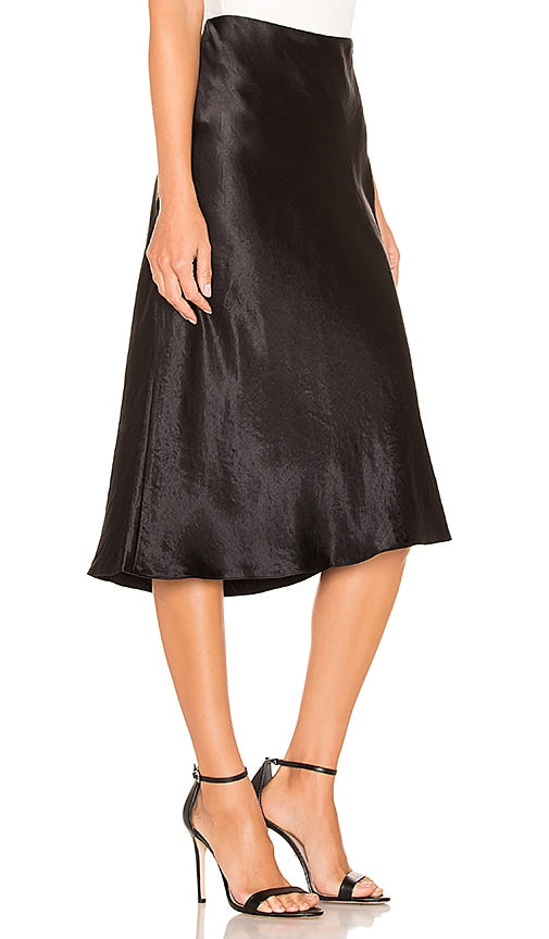 Vince Slip Skirt in Black