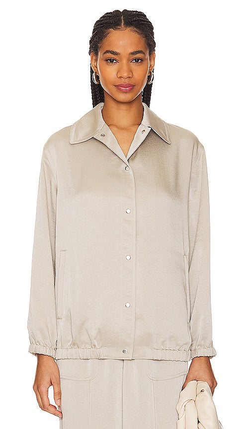 Vince Snap Front Jacket in Beige