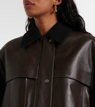 Vince Wool-trimmed leather jacket
