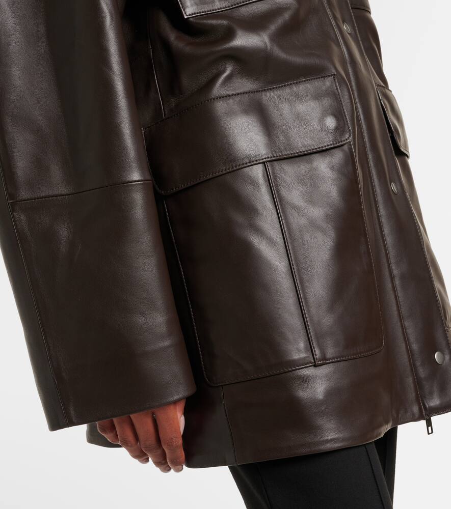 Vince Wool-trimmed leather jacket