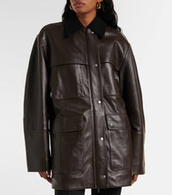 Vince Wool-trimmed leather jacket