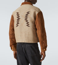 Visvim Stanza suede-trimmed wool-blend jacket