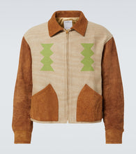 Visvim Stanza suede-trimmed wool-blend jacket