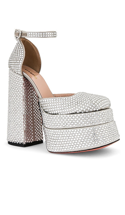 Vivetta Plat Heel in Metallic Silver
