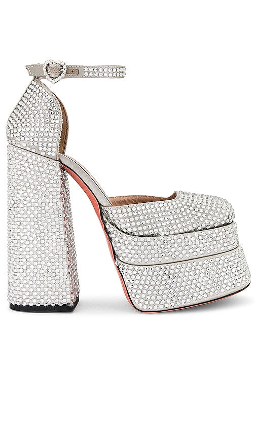 Vivetta Plat Heel in Metallic Silver - Talon plat Vivetta en argent métallisé - Vivetta 金属银平跟鞋 - Vivetta-Plat-Absatz in Metallic-Silber - 메탈릭 실버 소재의 Vivetta 플랫 힐 - Tacco Vivetta Plat in argento metallizzato