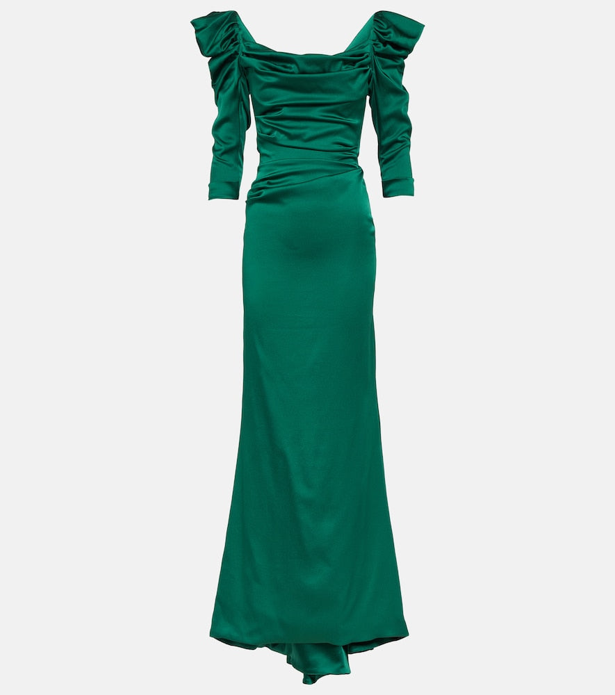 Vivienne Westwood Astral draped satin gown. 薇薇安·韦斯特伍德 (Vivienne Westwood) 星空图案垂褶缎面礼服