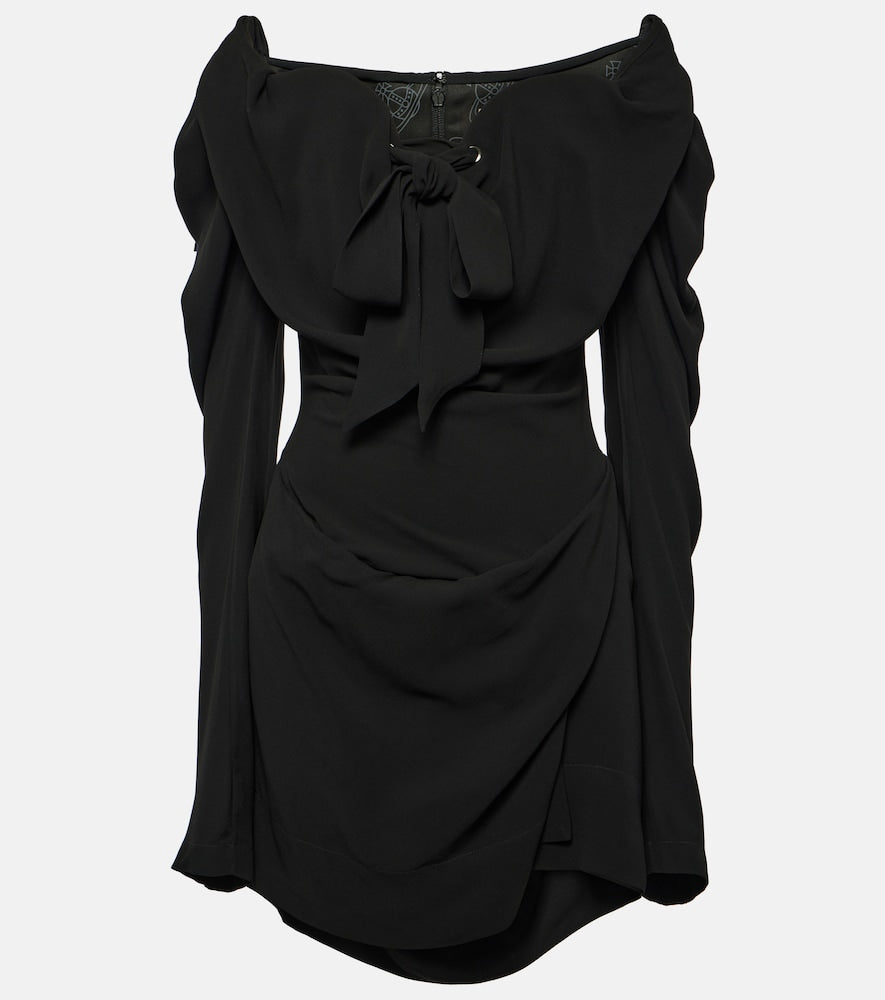 Vivienne Westwood Bow-detail draped minidress. Vivienne Westwood 蝴蝶结装饰垂褶迷你连衣裙