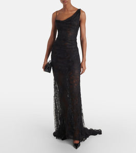 Vivienne Westwood Bridal Lace Minerva semi-sheer open-back gown