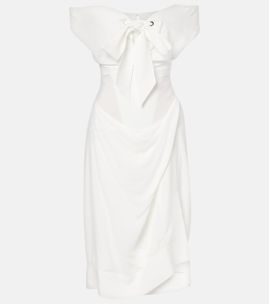 Vivienne Westwood Bridal bow-detail midi dress. Vivienne Westwood Bridal 蝴蝶结装饰中长连衣裙