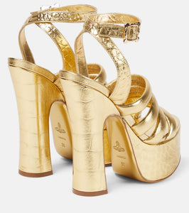 Vivienne Westwood Britney croc-effect leather platform sandals
