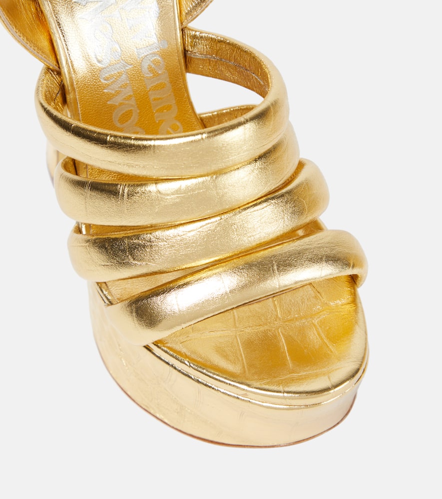 Vivienne Westwood Britney croc-effect leather platform sandals