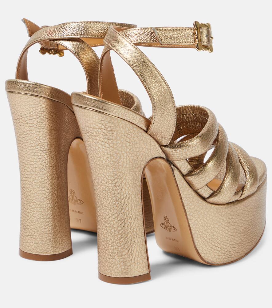Vivienne Westwood Britney metallic leather platform sandals
