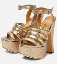 Vivienne Westwood Britney metallic leather platform sandals