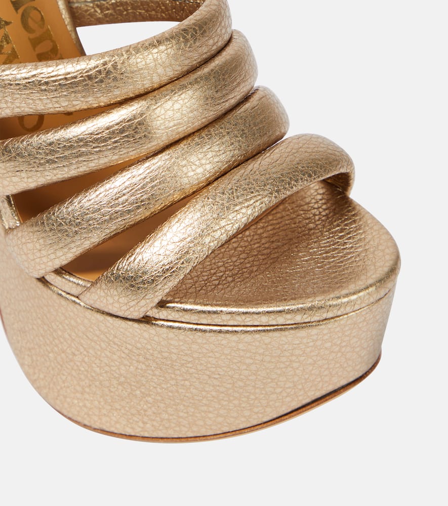 Vivienne Westwood Britney metallic leather platform sandals