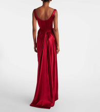 Vivienne Westwood Camille draped cr√É¬™pe satin bustier gown