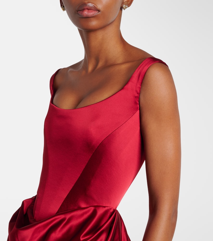 Vivienne Westwood Camille draped cr√É¬™pe satin bustier gown