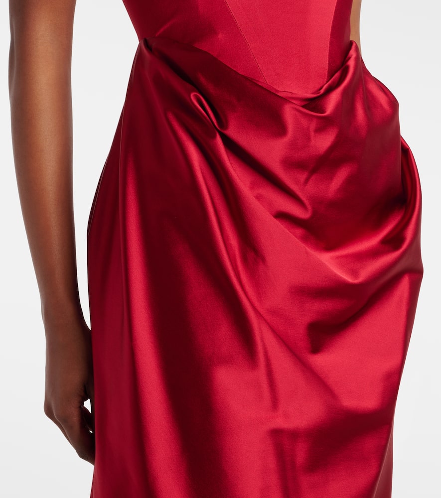 Vivienne Westwood Camille draped cr√É¬™pe satin bustier gown