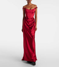 Vivienne Westwood Camille draped cr√É¬™pe satin bustier gown