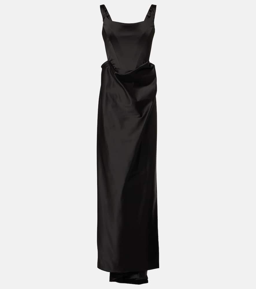 Vivienne Westwood Camille draped cr√É¬™pe satin bustier gown