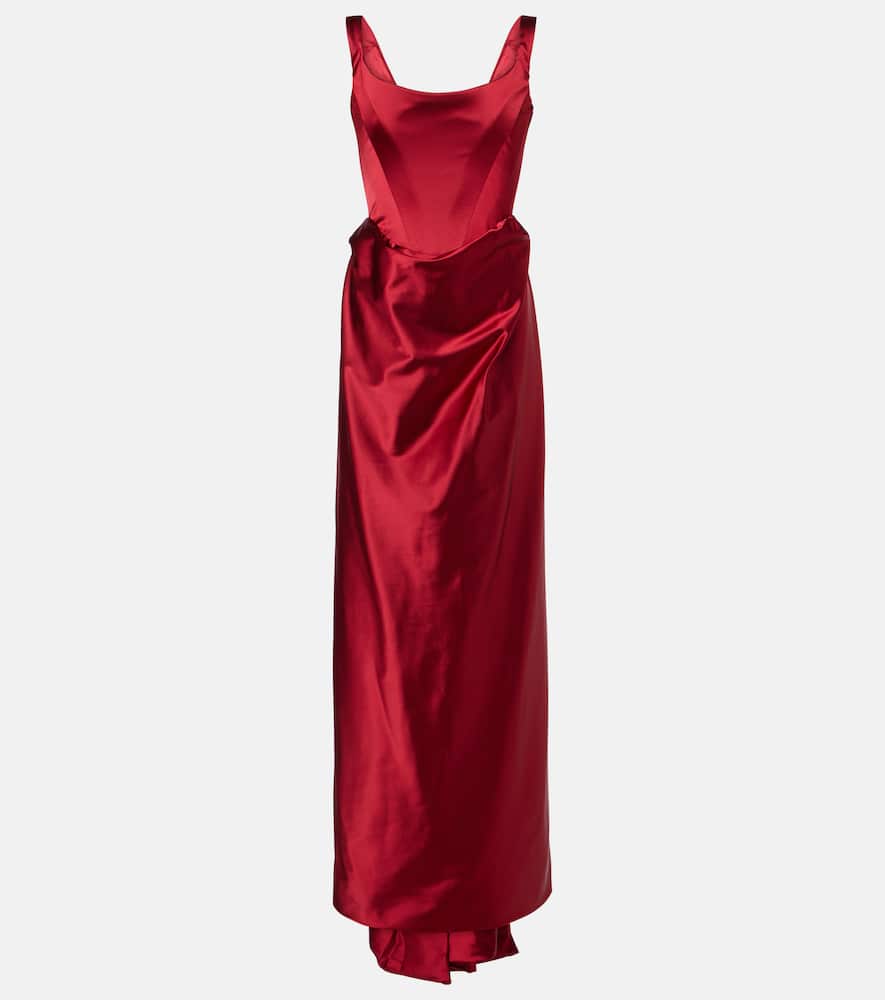 Vivienne Westwood Camille draped cr√É¬™pe satin bustier gown