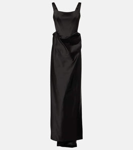 Vivienne Westwood Camille draped cr√É¬™pe satin bustier gown