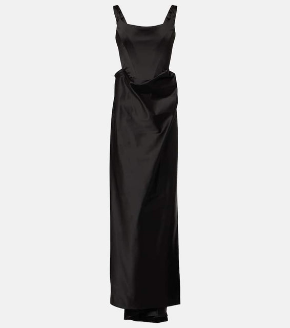 Vivienne Westwood Camille draped cr√É¬™pe satin bustier gown