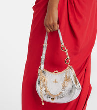 Vivienne Westwood Charm Frame metallic leather shoulder bag