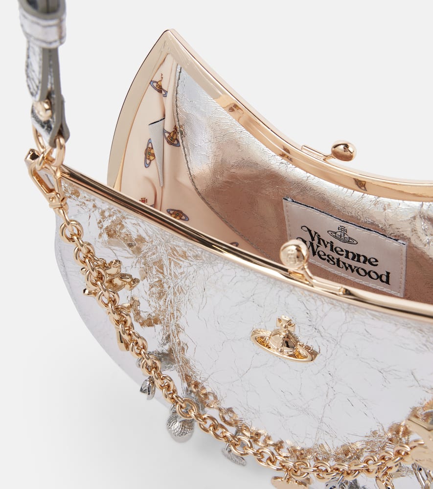 Vivienne Westwood Charm Frame metallic leather shoulder bag