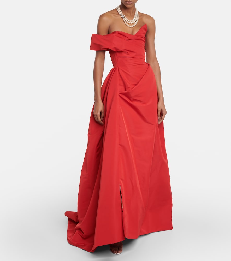 Vivienne Westwood Draped off-shoulder satin gown
