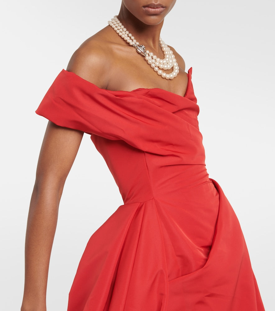 Vivienne Westwood Draped off-shoulder satin gown