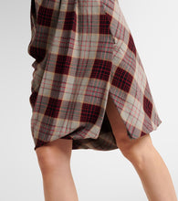 Vivienne Westwood Drunken Drape checked midi skirt