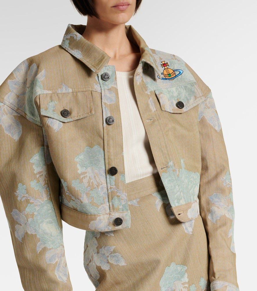 Vivienne Westwood Floral cropped denim jacket