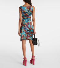 Vivienne Westwood Fond plaid draped minidress