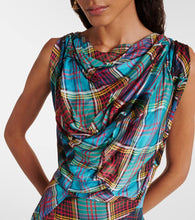 Vivienne Westwood Fond plaid draped minidress