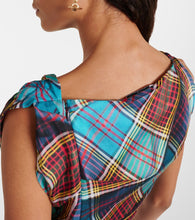 Vivienne Westwood Fond plaid draped minidress