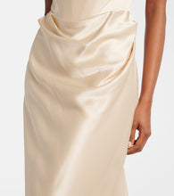 Vivienne Westwood Galaxy draped cr√É¬™pe satin bustier gown