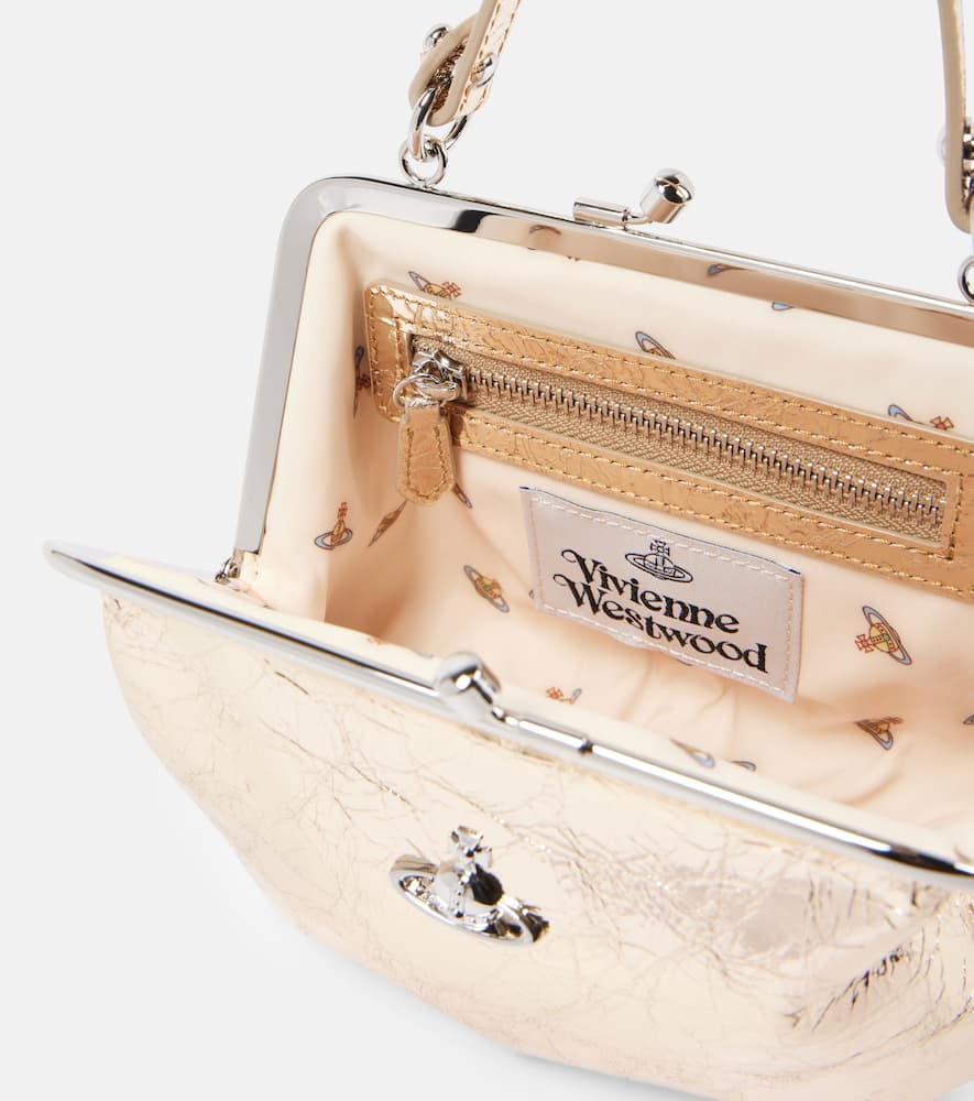 Vivienne Westwood Granny Small metallic leather tote bag