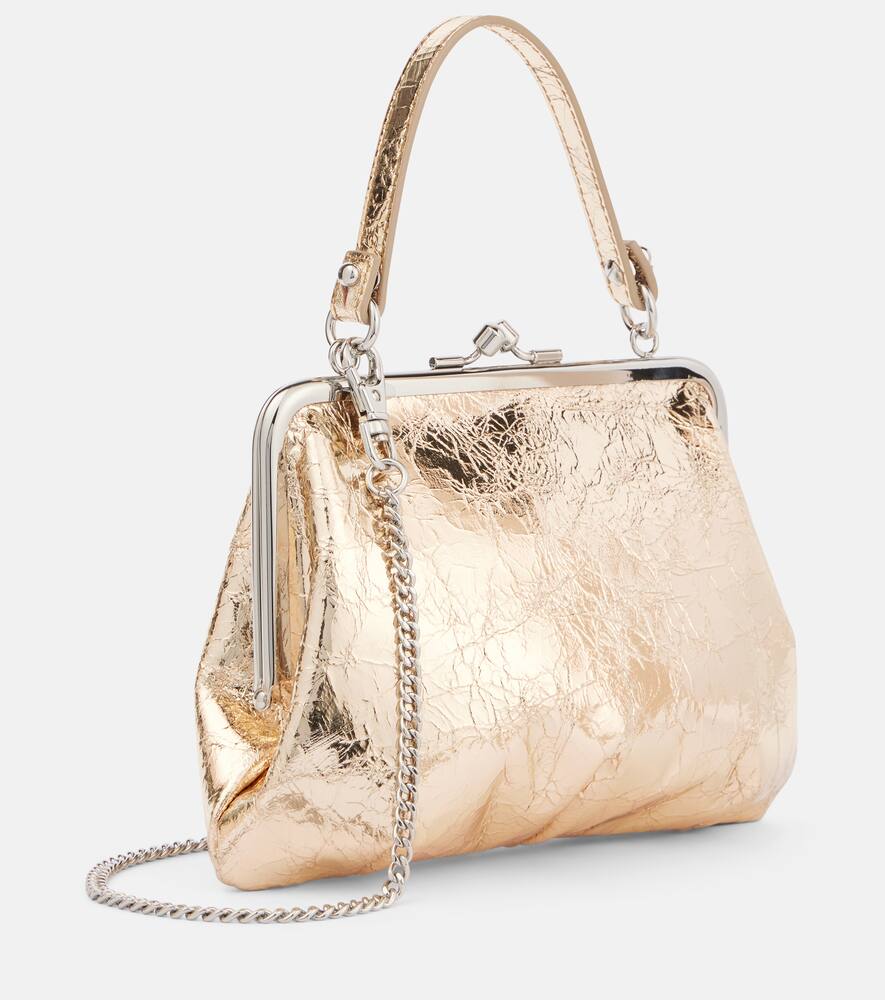 Vivienne Westwood Granny Small metallic leather tote bag