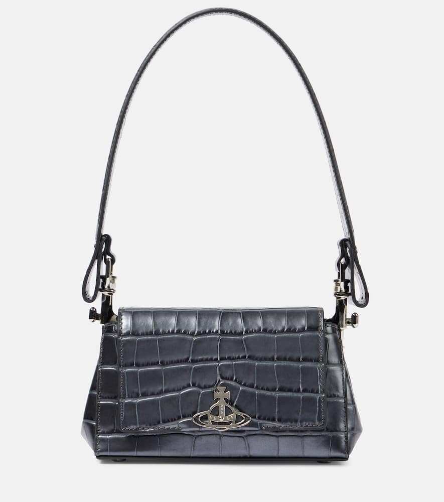 Vivienne Westwood Hazel Small croc-effect leather shoulder bag. Shop Vivienne Westwood Shoulder Bags for women now.