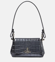 Vivienne Westwood Hazel Small croc-effect leather shoulder bag. Shop Vivienne Westwood Shoulder Bags for women now.