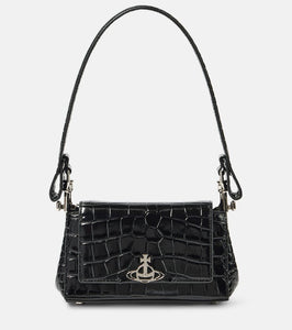 Vivienne Westwood Hazel Small croc-effect leather shoulder bag. Shop Vivienne Westwood Shoulder Bags for women now.
