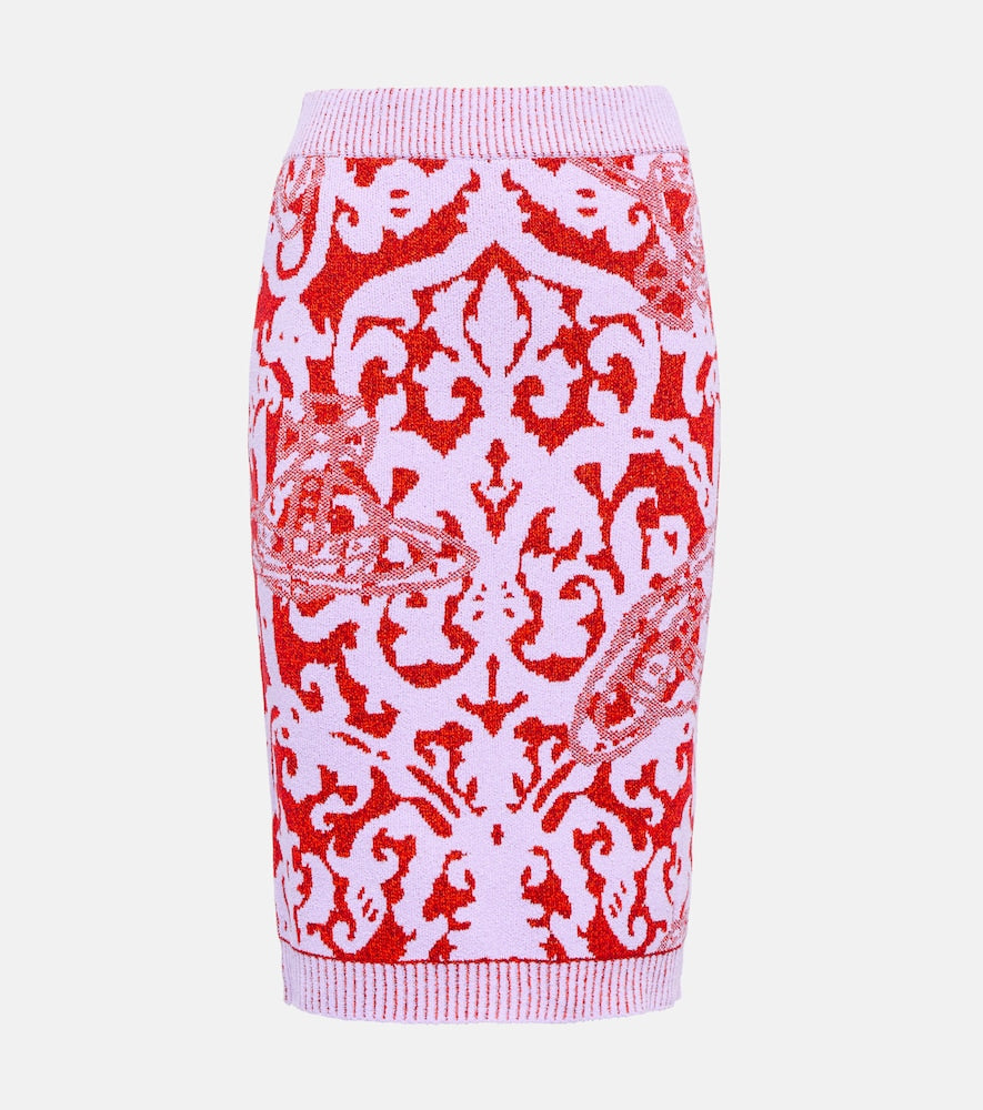 Vivienne Westwood Iron Orb jacquard midi skirt - Vivienne Westwood Iron Orb 提花中长裙