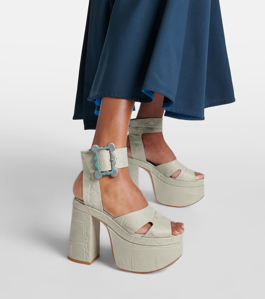 Vivienne Westwood Olde London croc-effect leather platform sandals