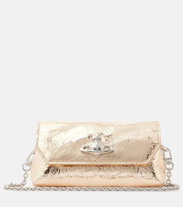 Vivienne Westwood Orb Mini metallic leather clutch. Shop Vivienne Westwood Clutches for women now.