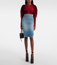 Vivienne Westwood Orb denim pencil skirt