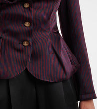 Vivienne Westwood Orb striped ruffled jacquard blazer