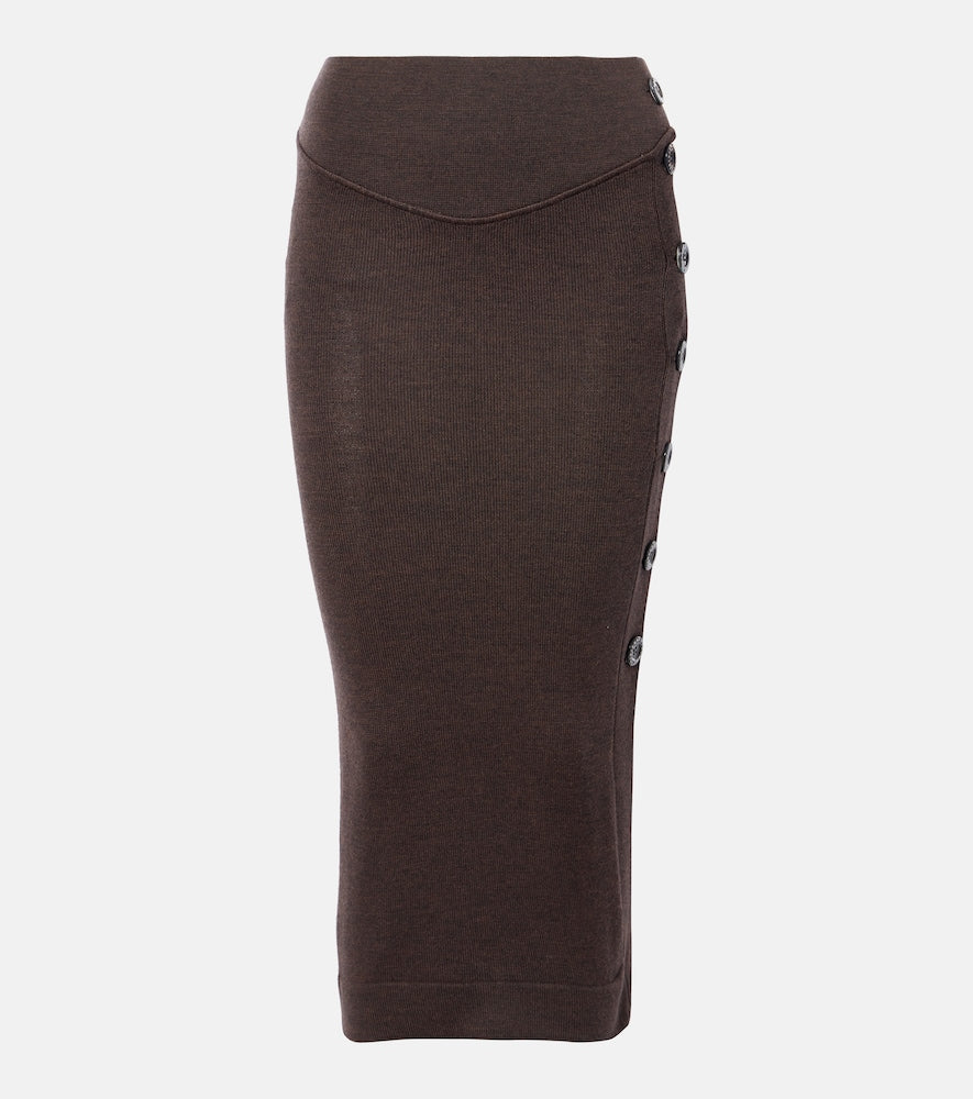 Vivienne Westwood Pamela knitted wool midi skirt - Vivienne Westwood Pamela 针织羊毛中长裙