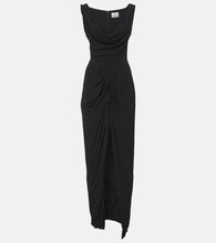 Vivienne Westwood Panther gathered asymmetric maxi dress. Vivienne Westwood Panther 褶皱不对称长裙