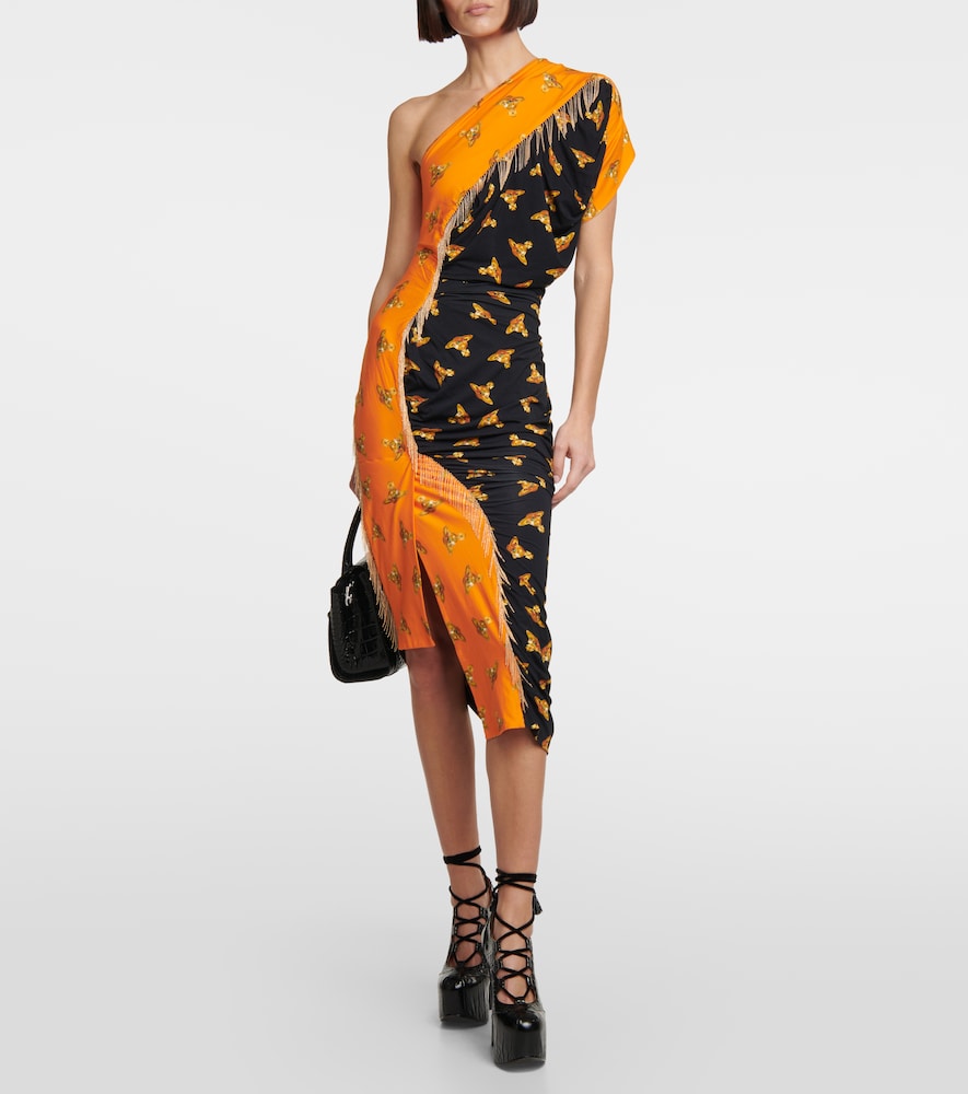 Vivienne Westwood Printed one-shoulder midi dress